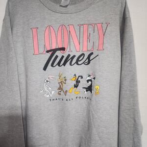 looney tunes '' That's All folks'' sweatshirt large women's